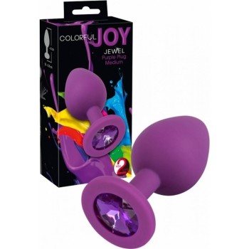 Πρωκτική Σφήνα Με Κόσμημα - Colorful Joy Jewel Purple Plug