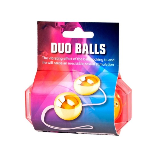 Duo Balls Metallic Look Gold Sex Toys