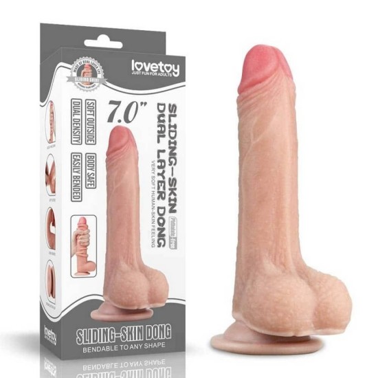 Sliding Skin Dual Layer Dong Sex Toys