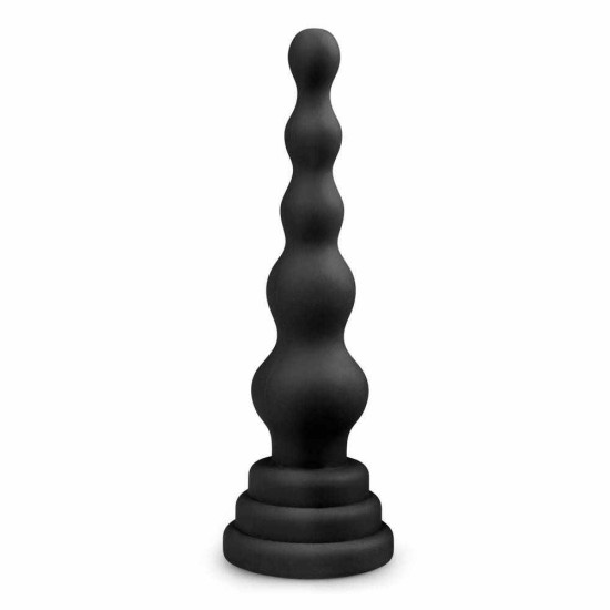 Πρωκτικές Μπίλιες Με Βεντούζα - Silicone Beaded Cone Black Sex Toys 