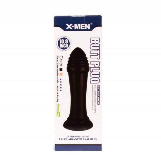 X Men 10.9 Inch Butt Plug Black Sex Toys