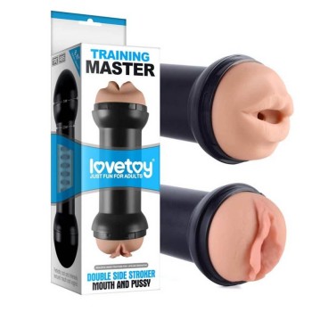 Training Master Double Side Stroker Pussy Αnd Mouth Flesh