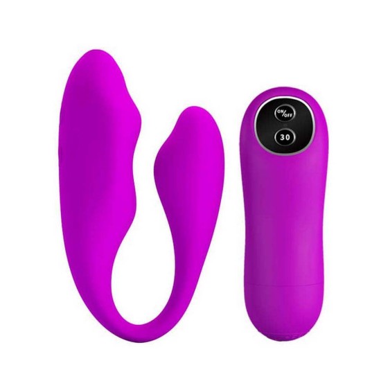 Ασύρματος Δονητής Ζευγαριών - Bernie Remote Couples Vibrator Purple Sex Toys 