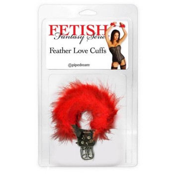 Κόκκινες Πουπουλένιες Χειροπέδες - Fetish Fantasy Series Feather Love Cuffs Red