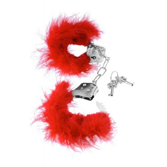 Fetish Fantasy Series Feather Love Cuffs Red Fetish Toys 