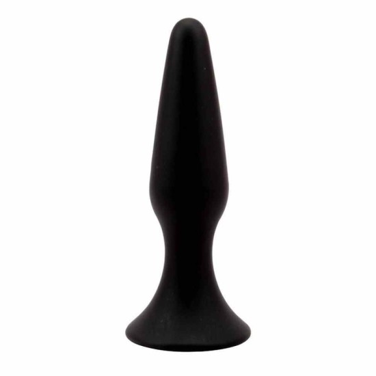 Σφήνα Σιλικόνης Με Λιπαντικό Και Καθαριστικό - Black Mont L Silicone Plug Sex Toys 