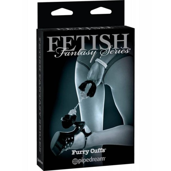 Limited Edition Furry Cuffs Black Fetish Toys 