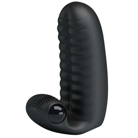 Abbott Double Finger Silicone Vibrator Black Sex Toys