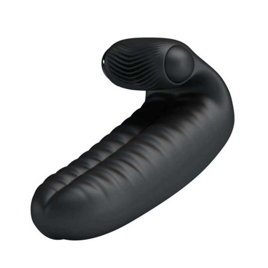Abbott Double Finger Silicone Vibrator Black Sex Toys
