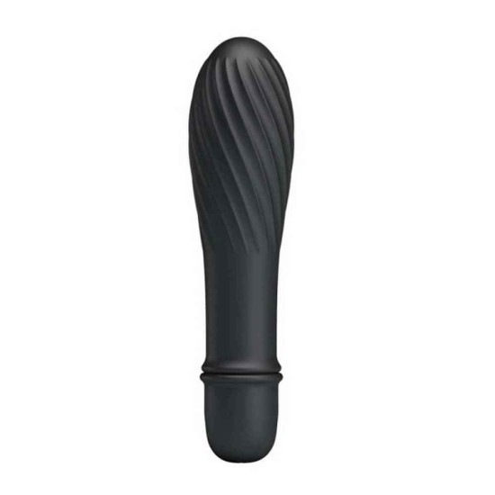 Μίνι Δονητής Με Ραβδώσεις - Solomon Mini Vibrator Black Sex Toys 