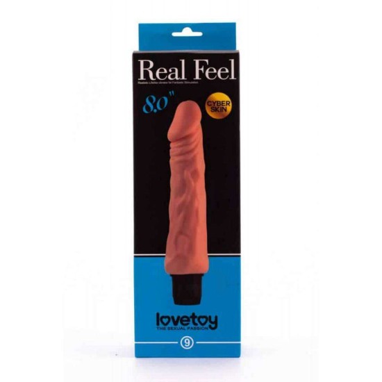 Απαλός Ρεαλιστικός Δονητής - Real Feel Cyberskin Vibrator 8 Inches Sex Toys 