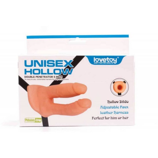 Στραπόν Διπλής Διείσδυσης – Unisex Hollow Double Strap On  Sex Toys 