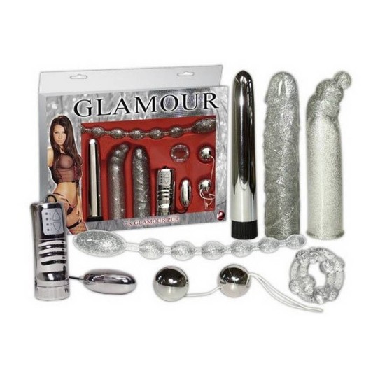 Σετ Με Ερωτικά Παιχνίδια - Glamour Vibrator Set Silver Sex Toys 