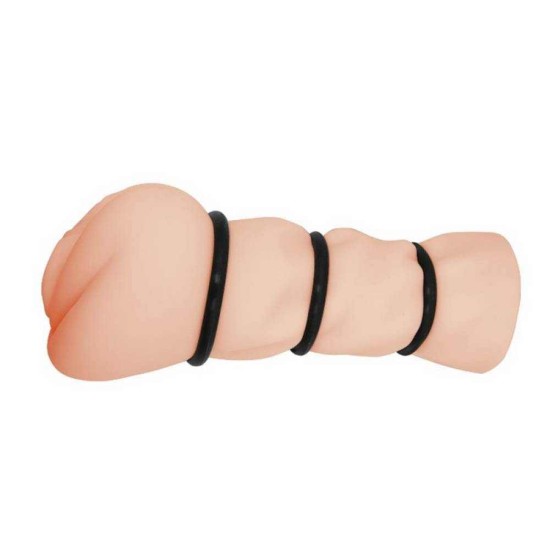 Masturbation Sleeve Three Silicone Rings For Tighten More Sensation Sex Toys