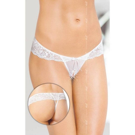 Crotchless G String 2443 White Erotic Lingerie 