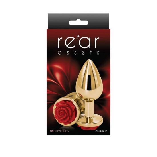 Σφήνα Αλουμινίου Με Κόκκινο Τριαντάφυλλο - Rear Assets Rose Medium Red Sex Toys 