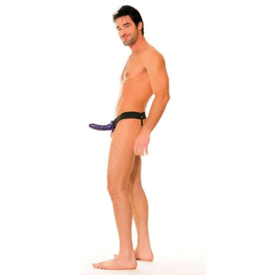 Κούφιο Στραπόν Με Ζώνη - Hollow Strap On Purple 15cm Sex Toys 