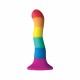 Pride Ομοίωμα Σιλικόνης - Wave Silicone Dildo Rainbow 18cm Sex Toys 