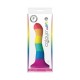 Pride Ομοίωμα Σιλικόνης - Wave Silicone Dildo Rainbow 18cm Sex Toys 