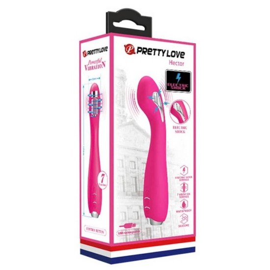 Unisex Δονητής Με Ηλεκτροσόκ - Hector Unisex Electroshock Vibrator Pink Sex Toys 