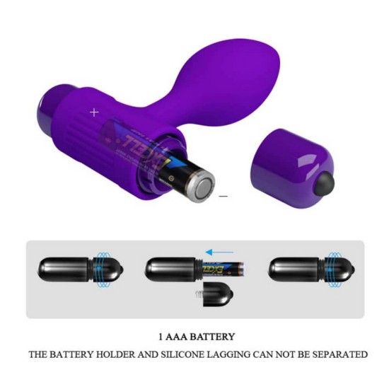 Δονούμενη Σφήνα Πρωκτού - Vibra Butt Plug Purple Sex Toys 