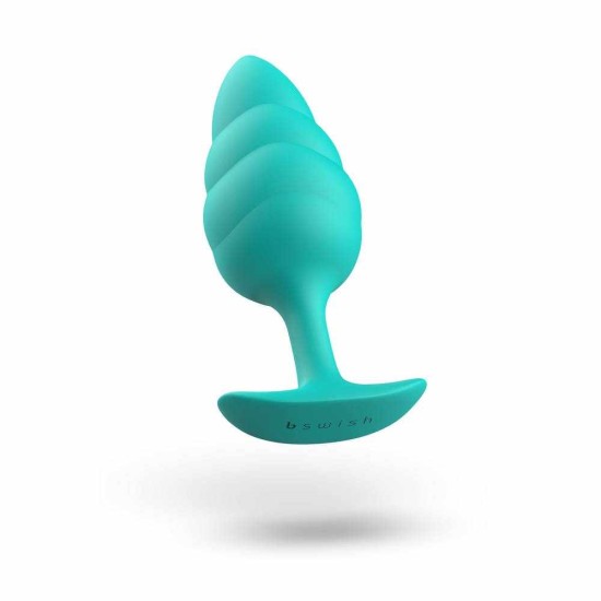  Σφήνα Σιλικόνης Με Ραβδώσεις - B Swish Basic Plug With Ridges Turquoise Sex Toys 