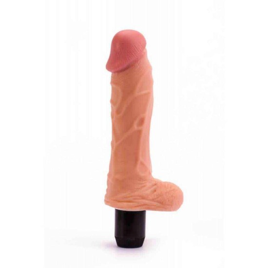 Ευλύγιστος Ρεαλιστικός Δονητής - Real Feel Flexi Vibrator Beige 23cm Sex Toys 
