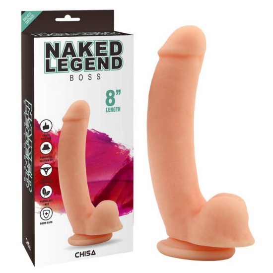 Boss Liquid Silicone Dildo Flesh 20cm Sex Toys