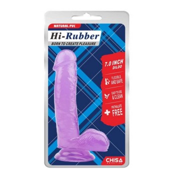 Ρεαλιστικό Πέος Με Όρχεις – Hi Rubber Dildo Purple 18cm