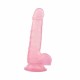 Ρεαλιστικό Πέος Με Όρχεις – Hi Rubber Dildo Pink 19cm Sex Toys 