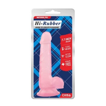 Ρεαλιστικό Πέος Με Όρχεις – Hi Rubber Dildo Pink 19cm