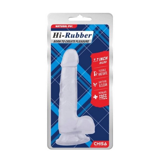 Ρεαλιστικό Πέος Με Όρχεις – Hi Rubber Dildo Clear 19cm Sex Toys 