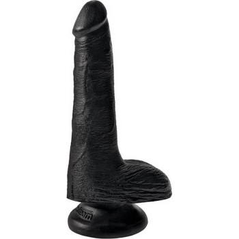 Cock With Balls Black 18cm