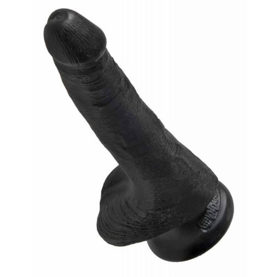 Μαύρο Ρεαλιστικό Πέος – Cock With Balls Black 18cm Sex Toys 