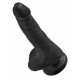 Cock With Balls Black 18cm Sex Toys