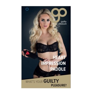 Guilty Pleasure Heart Impression Paddle Black