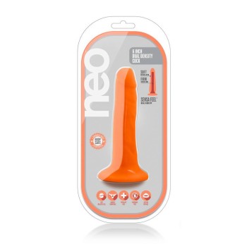 Μικρό Ρεαλιστικό Πέος - Dual Density Realistic Cock Neon Orange 14cm