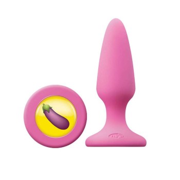 Τάπα Σιλικόνης Με Εικονίδιο - Mojis DCK Butt Plug Medium Pink