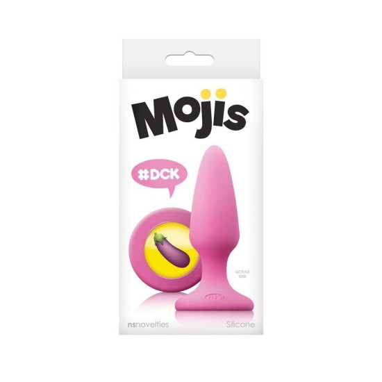 Τάπα Σιλικόνης Με Εικονίδιο - Mojis DCK Butt Plug Medium Pink Sex Toys 
