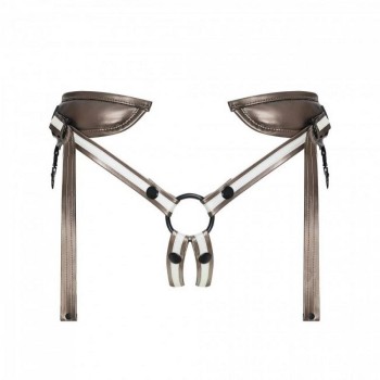 Δερμάτινη Πολυτελής Ζώνη Στραπον - Desirous Luxury Strap On Harness