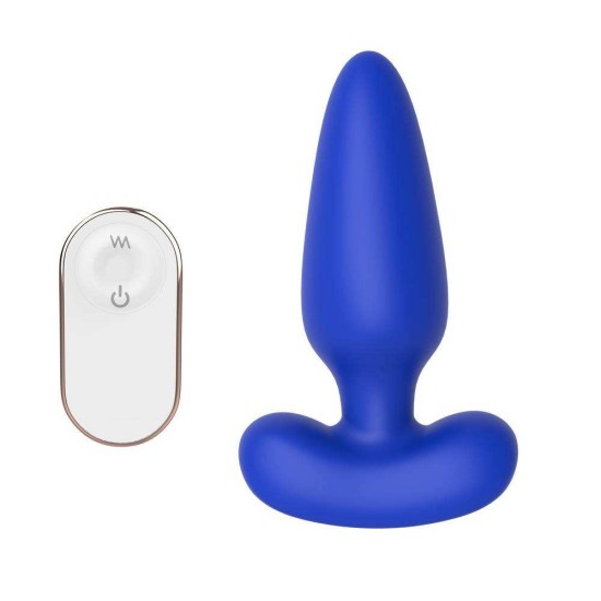 Ασύρματη Πρωκτική Τάπα Με Δόνηση - Remote Vibrating Anal Plug Blue Sex Toys 