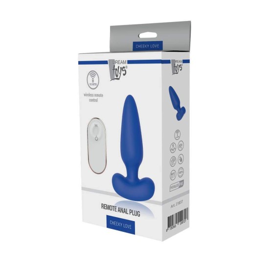 Ασύρματη Πρωκτική Τάπα Με Δόνηση - Remote Vibrating Anal Plug Blue Sex Toys 