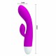 Διπλός Δονητής Σιλικόνης - Eli Rechargeable Rabbit Vibrator Purple Sex Toys 