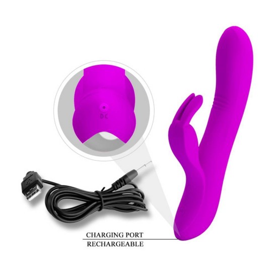 Rabbit Δονητής Με Κίνηση - Dylan Waving Rabbit Vibrator Purple Sex Toys 
