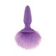 Σφήνα Σιλικόνης Με Ουρά - Bunny Tails Butt Plug Purple Sex Toys 