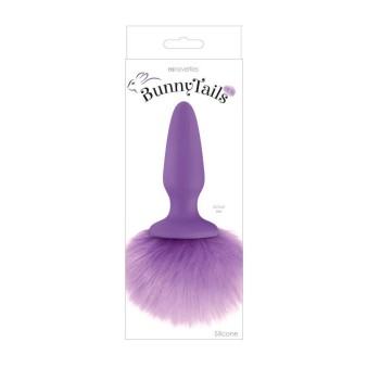 Σφήνα Σιλικόνης Με Ουρά - Bunny Tails Butt Plug Purple