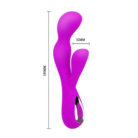Διπλός Δονητής Σημείου G - Impulse Rechargeable Rabbit Vibrator Purple Sex Toys 