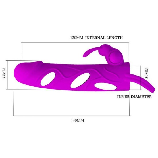 Κάλυμμα Πέους Με Δόνηση - Penis Sleeve With Clitoris Stimulator Sex Toys 