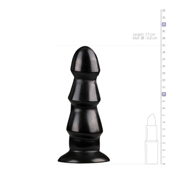 Black Anal Dildo With Ridges Sex Toys