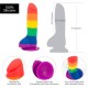 Pride Ρεαλιστικό Ομοίωμα Σιλικόνης - Justin Rainbow Silicone Dildo 19cm Sex Toys 